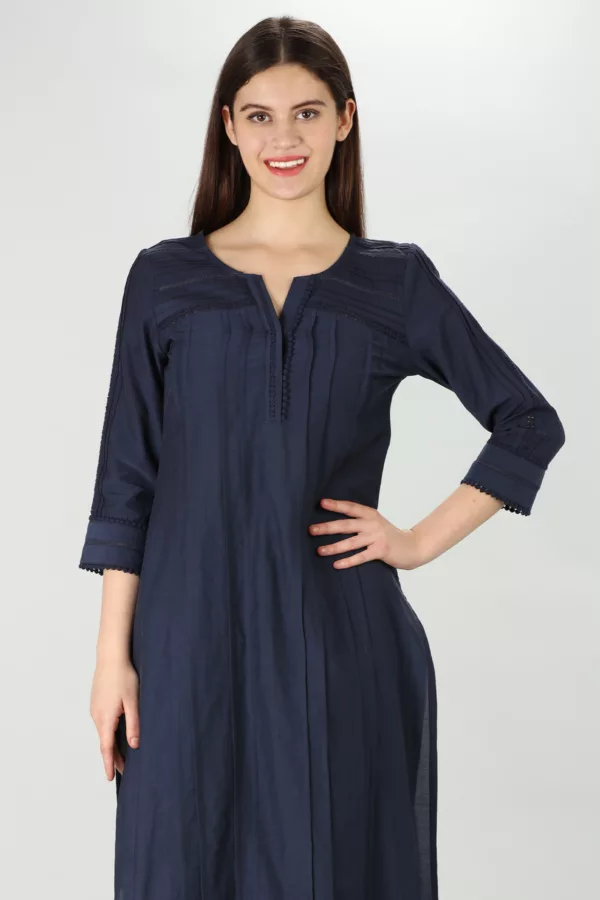 Navy Blue Color Kurti For Women
