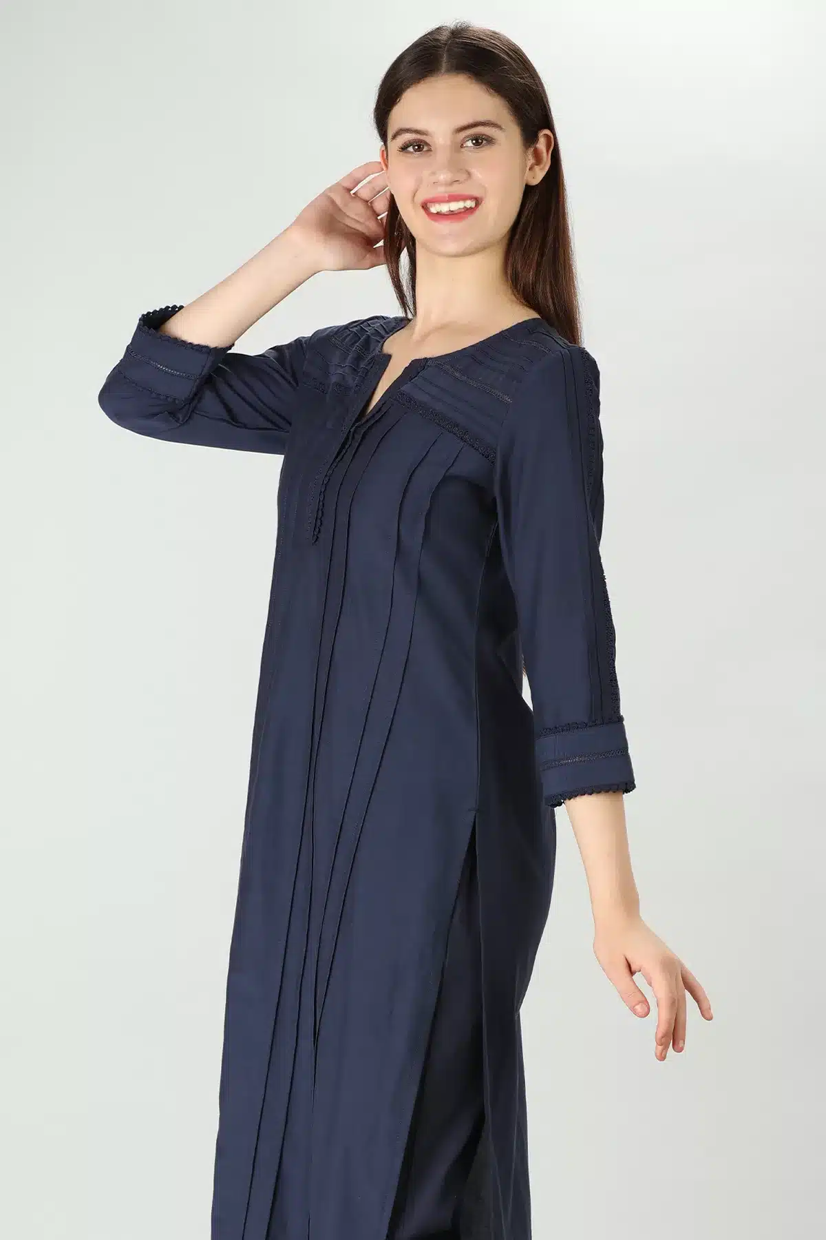Navy Blue Color Kurti For Women