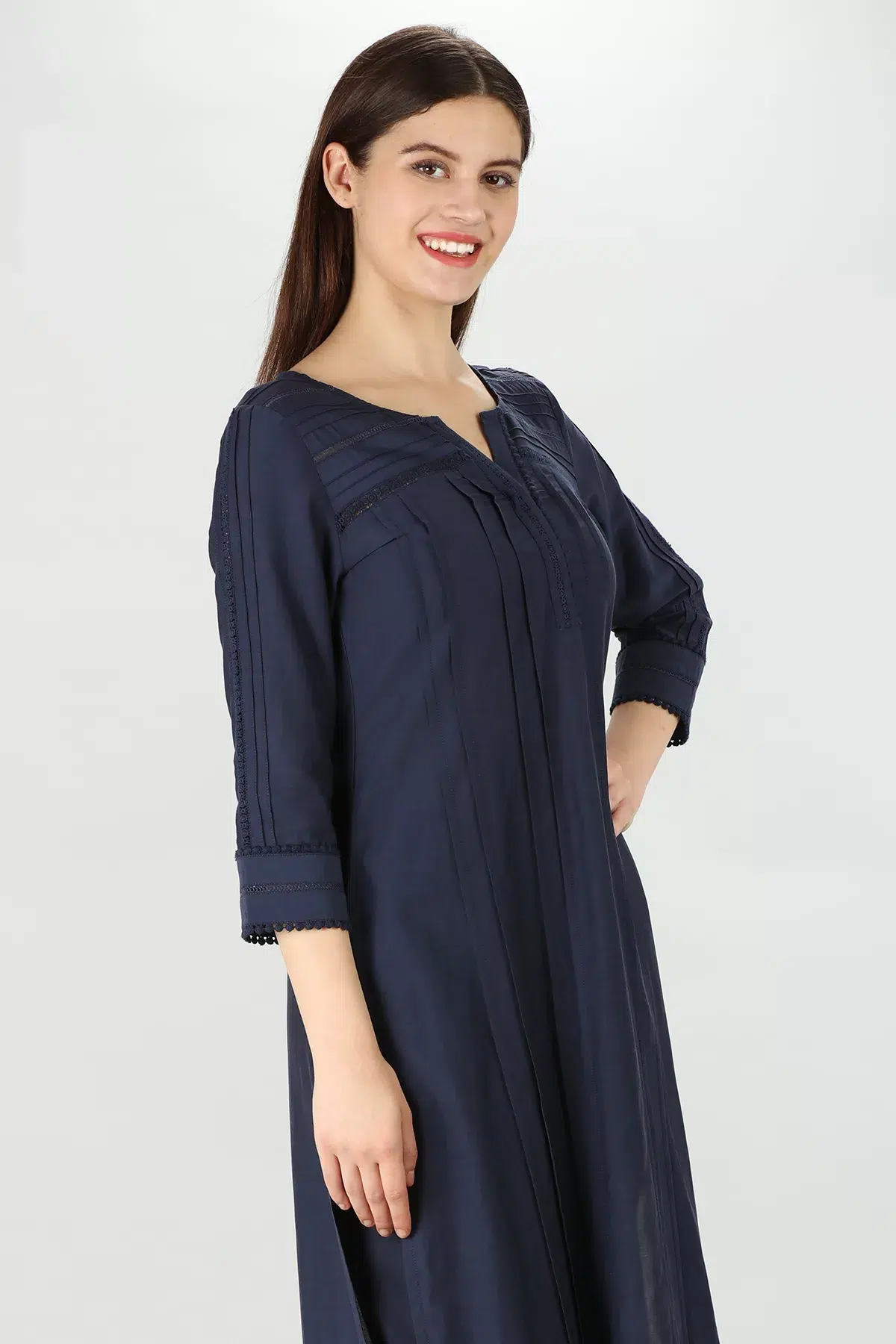 Navy Blue Color Kurti For Women