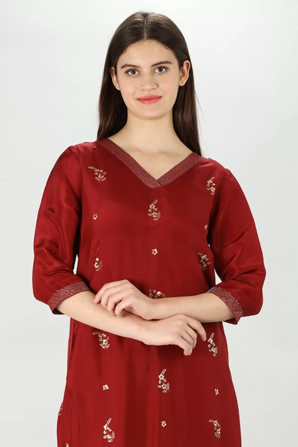 Maroon Colour Kurti For Women