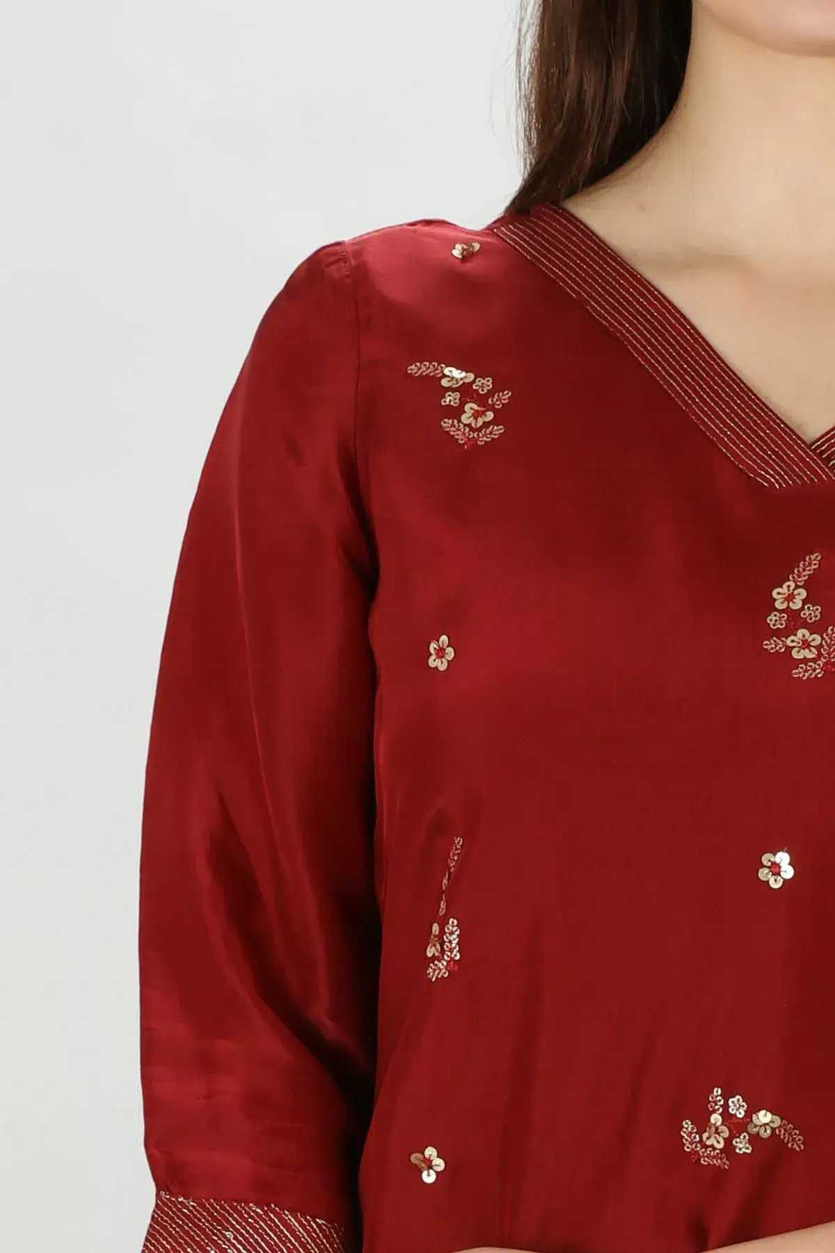 Maroon Colour Kurti For Women