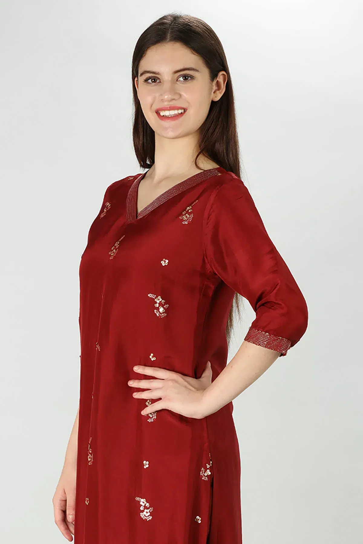 Maroon Colour Kurti For Women