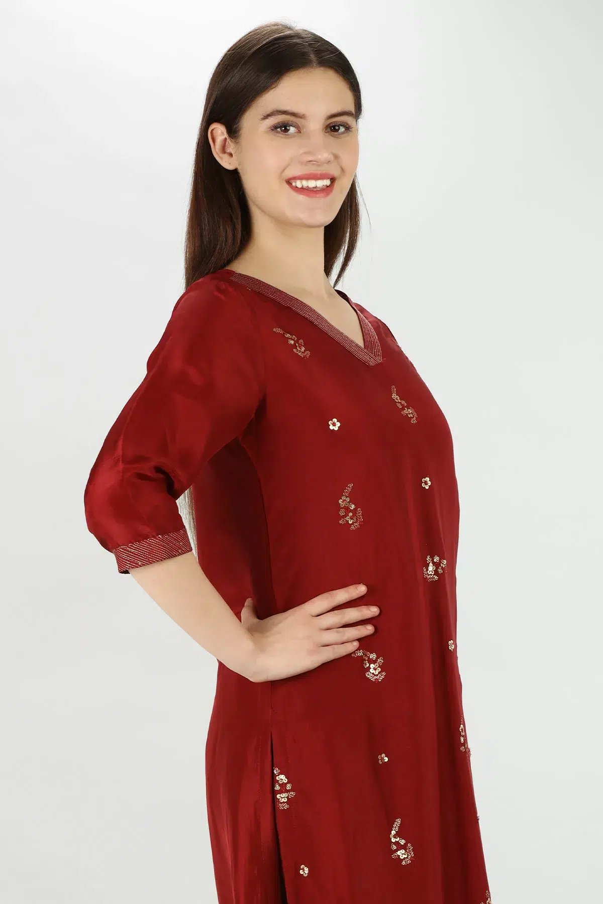 Maroon Colour Kurti For Women