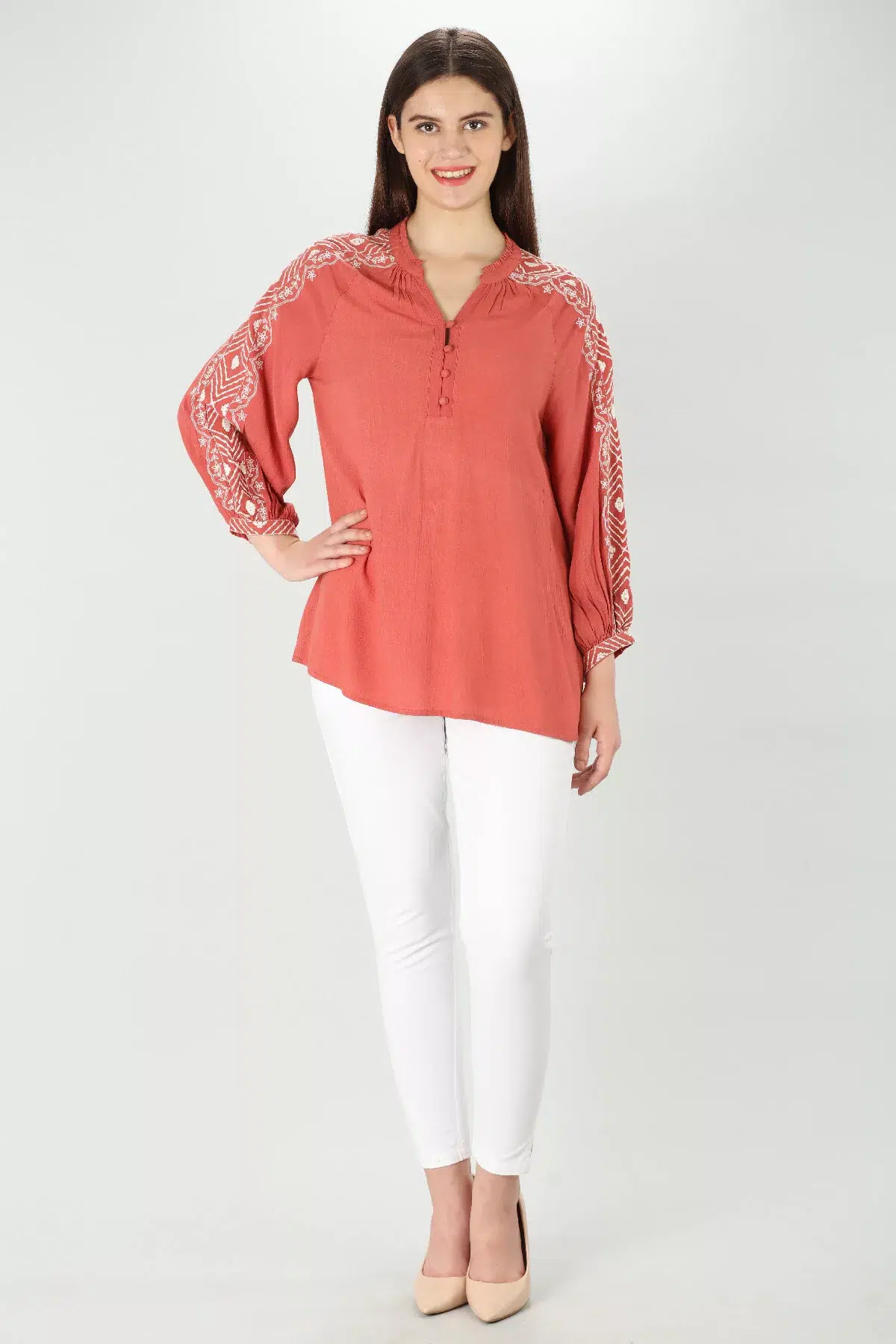 Rayon Mandarin Top - Image 2