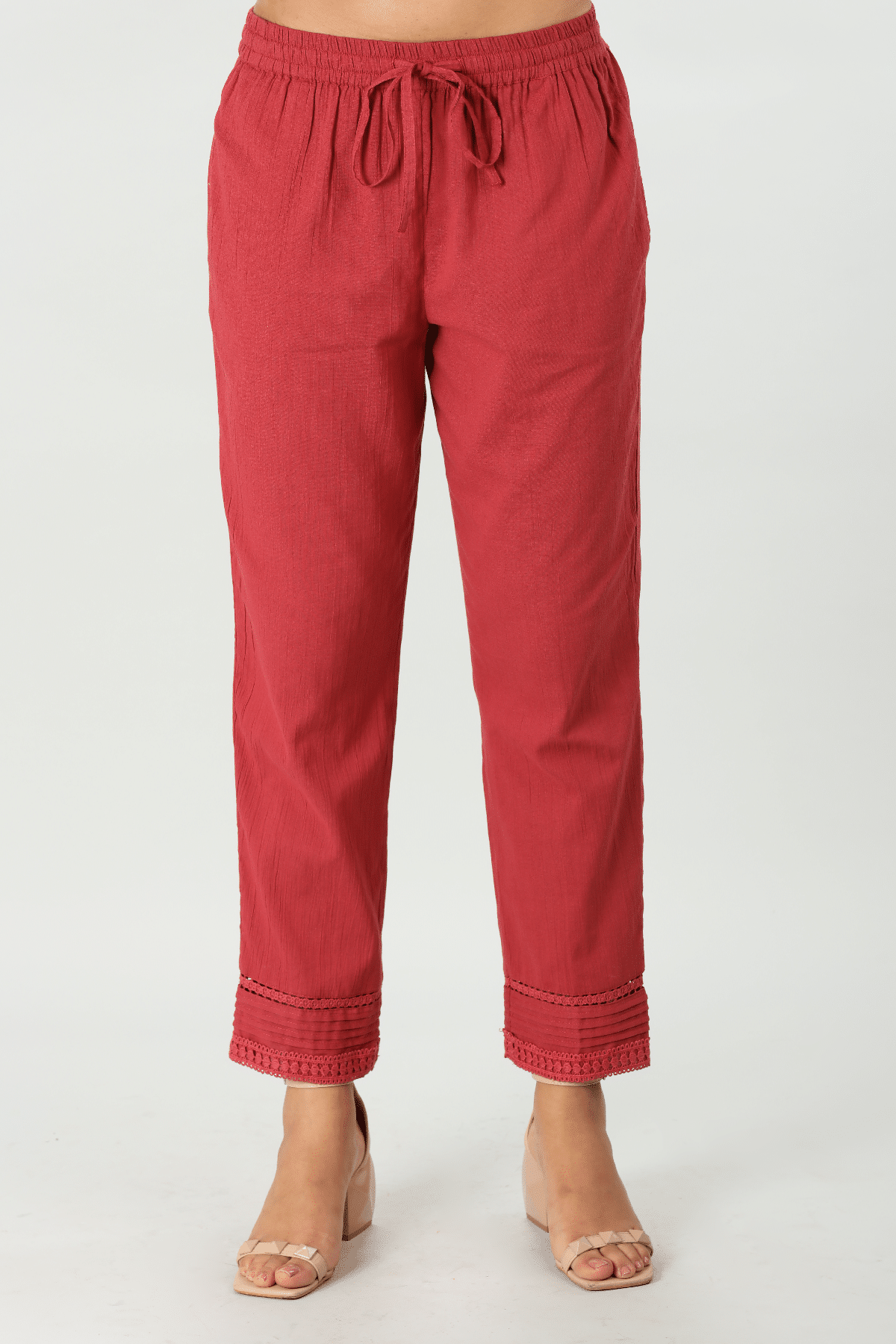 Brick Red Plazo For Ladies