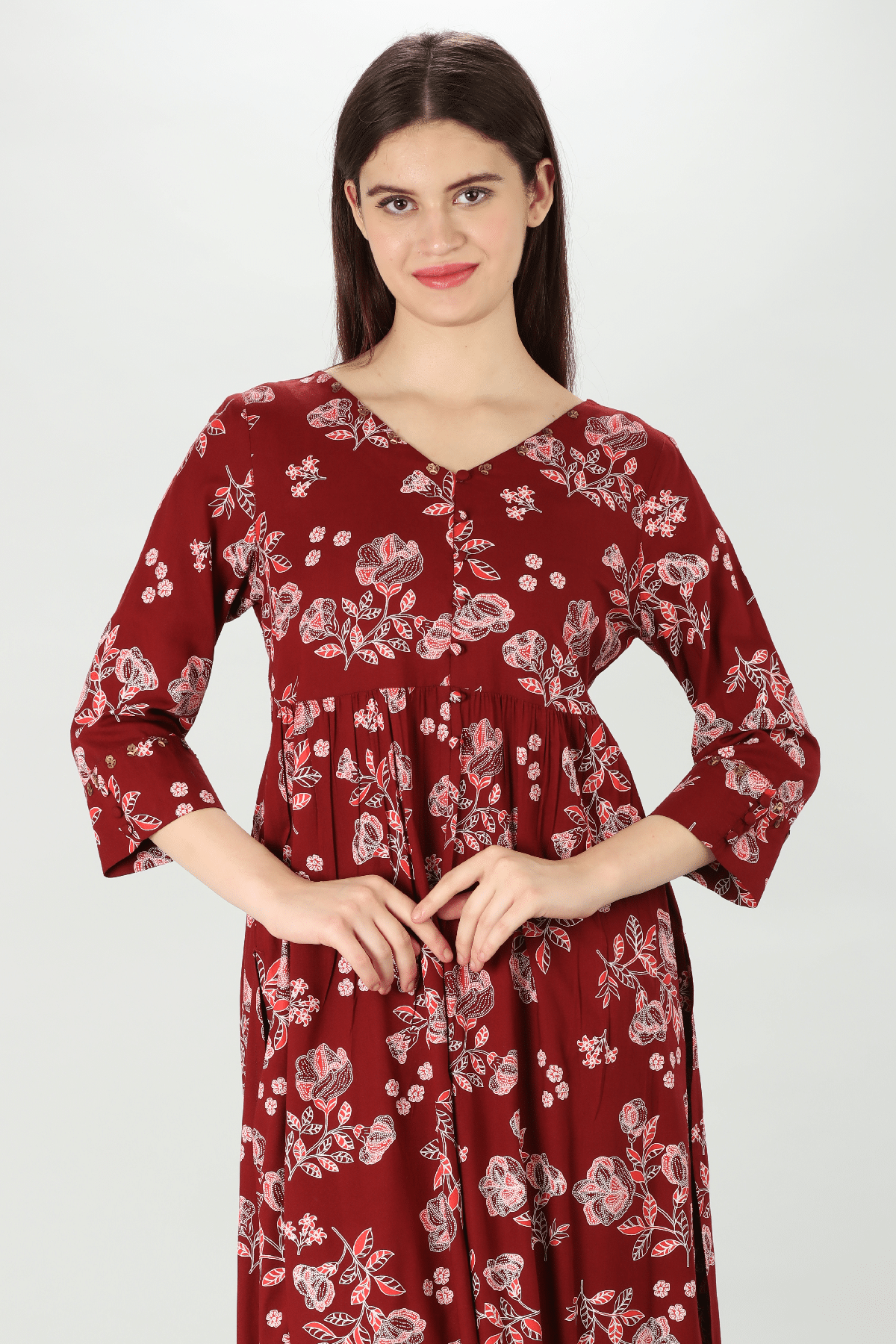 Maroon Colour Kurti For Women
