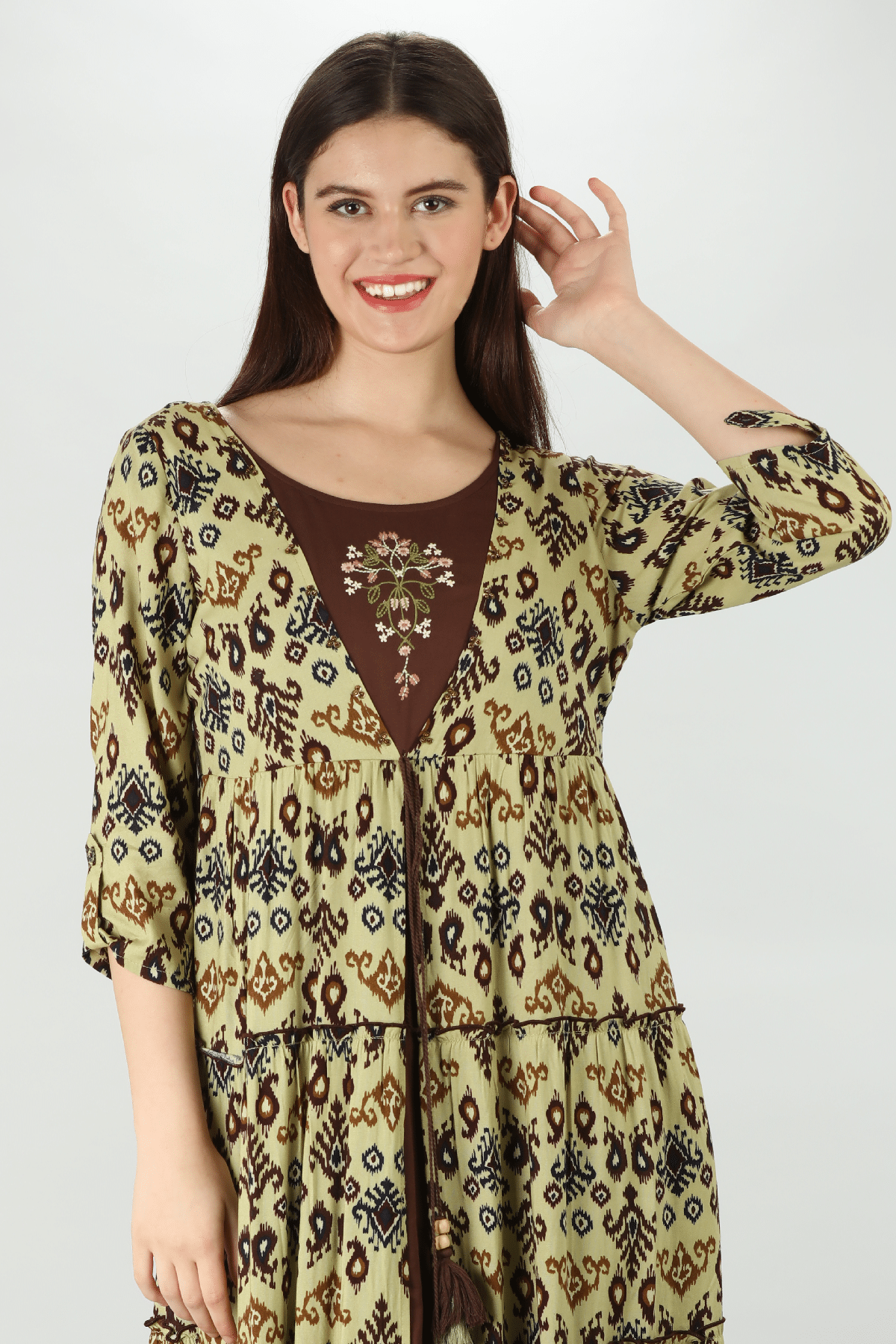 Olive Green Dress Maxi For Women