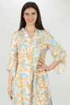 Marble Printed Peach Colour Kurta For Ladies