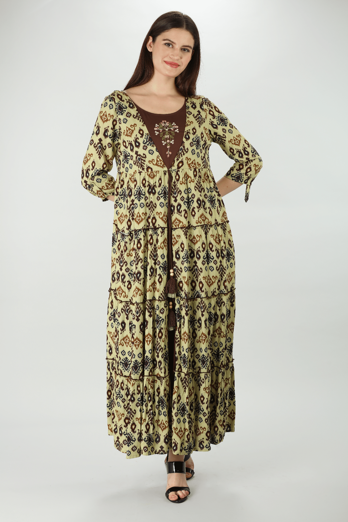 Olive Green Dress Maxi For Women