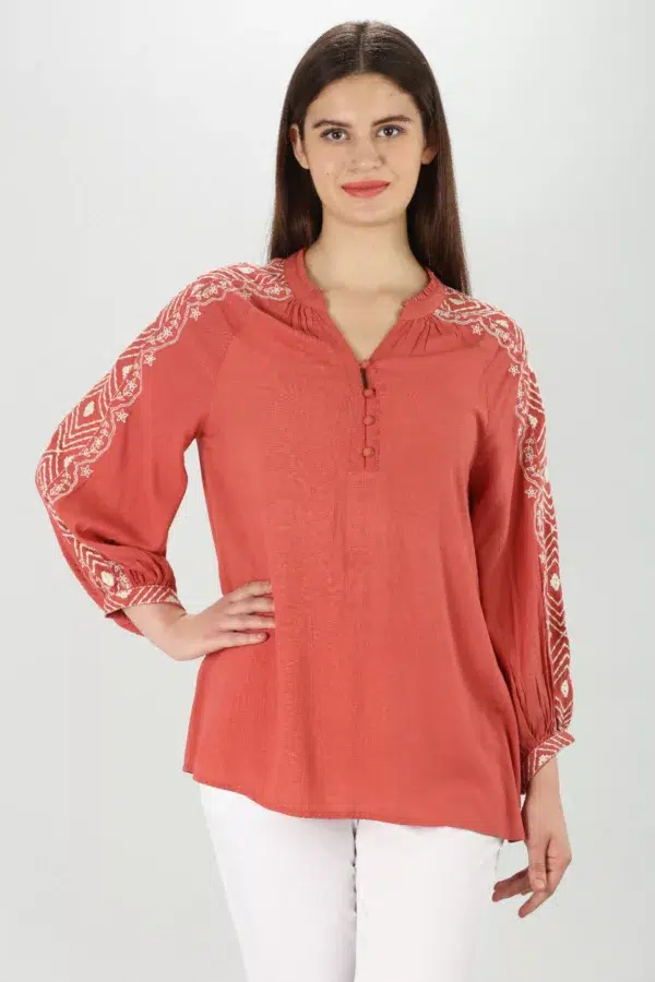 Rust Color Top For Women