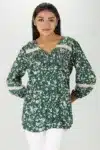 Printed Green Top For Women