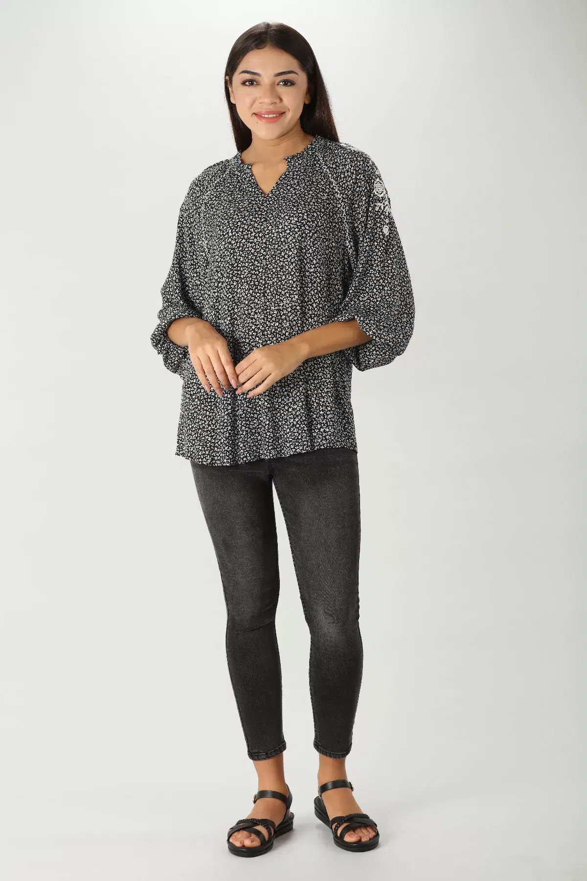 Embroidered Rayon Top - Image 2