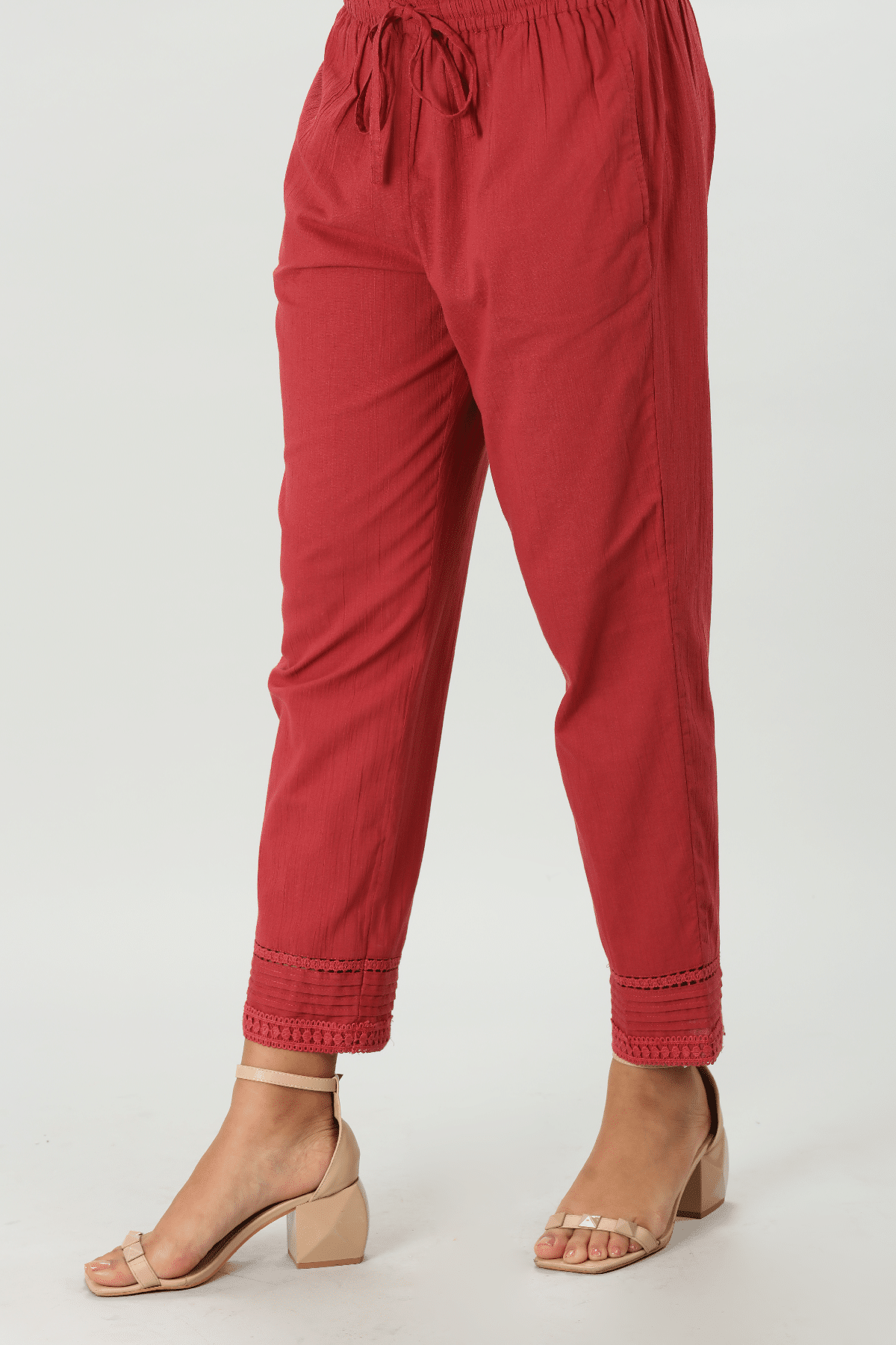 Brick Red Plazo For Ladies