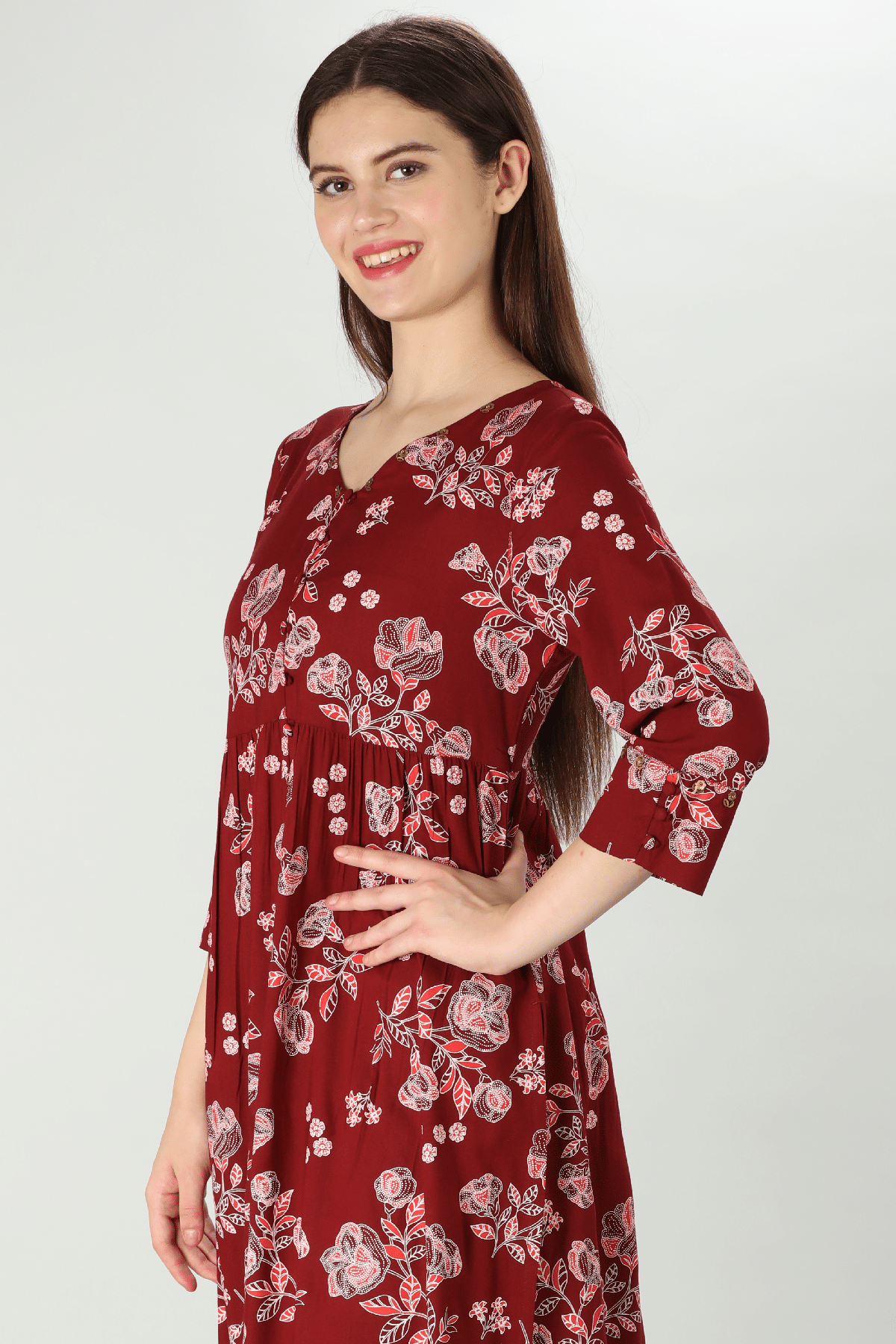 Maroon Colour Kurti For Women