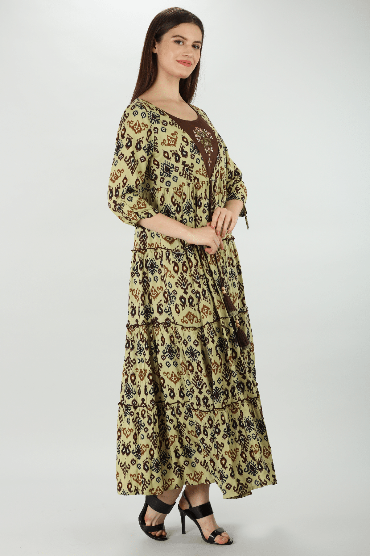 Olive Green Dress Maxi For Women