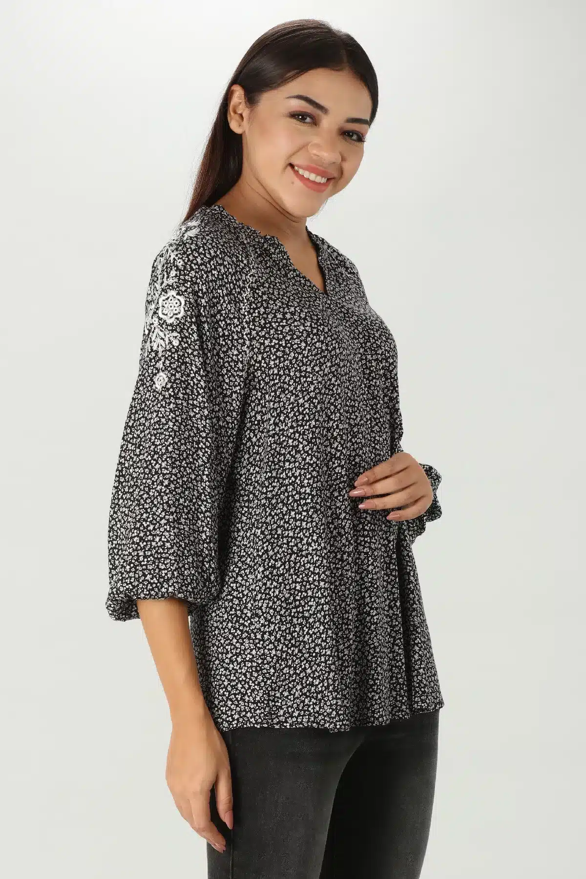 Embroidered Rayon Top - Image 3