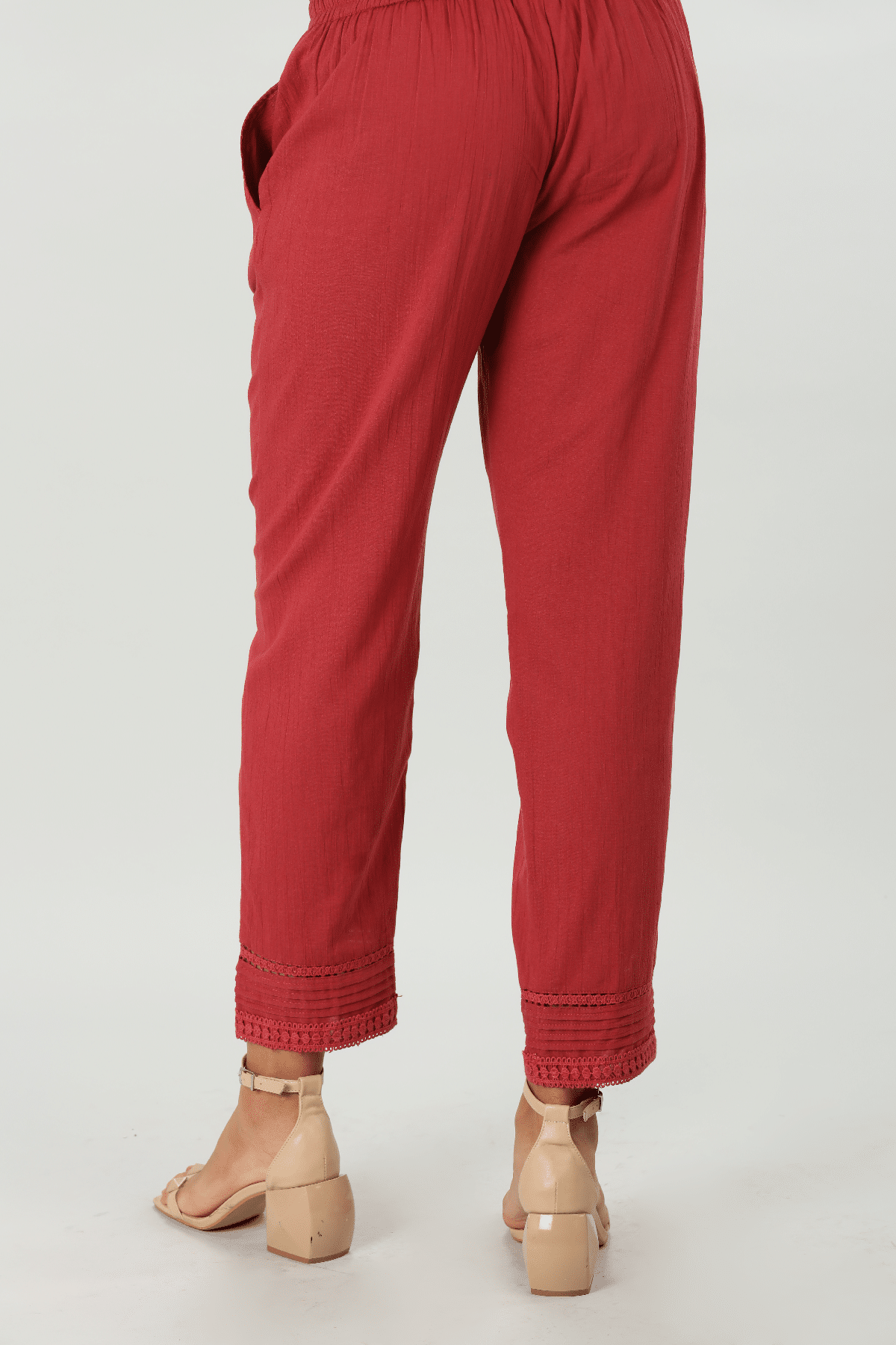Brick Red Plazo For Ladies