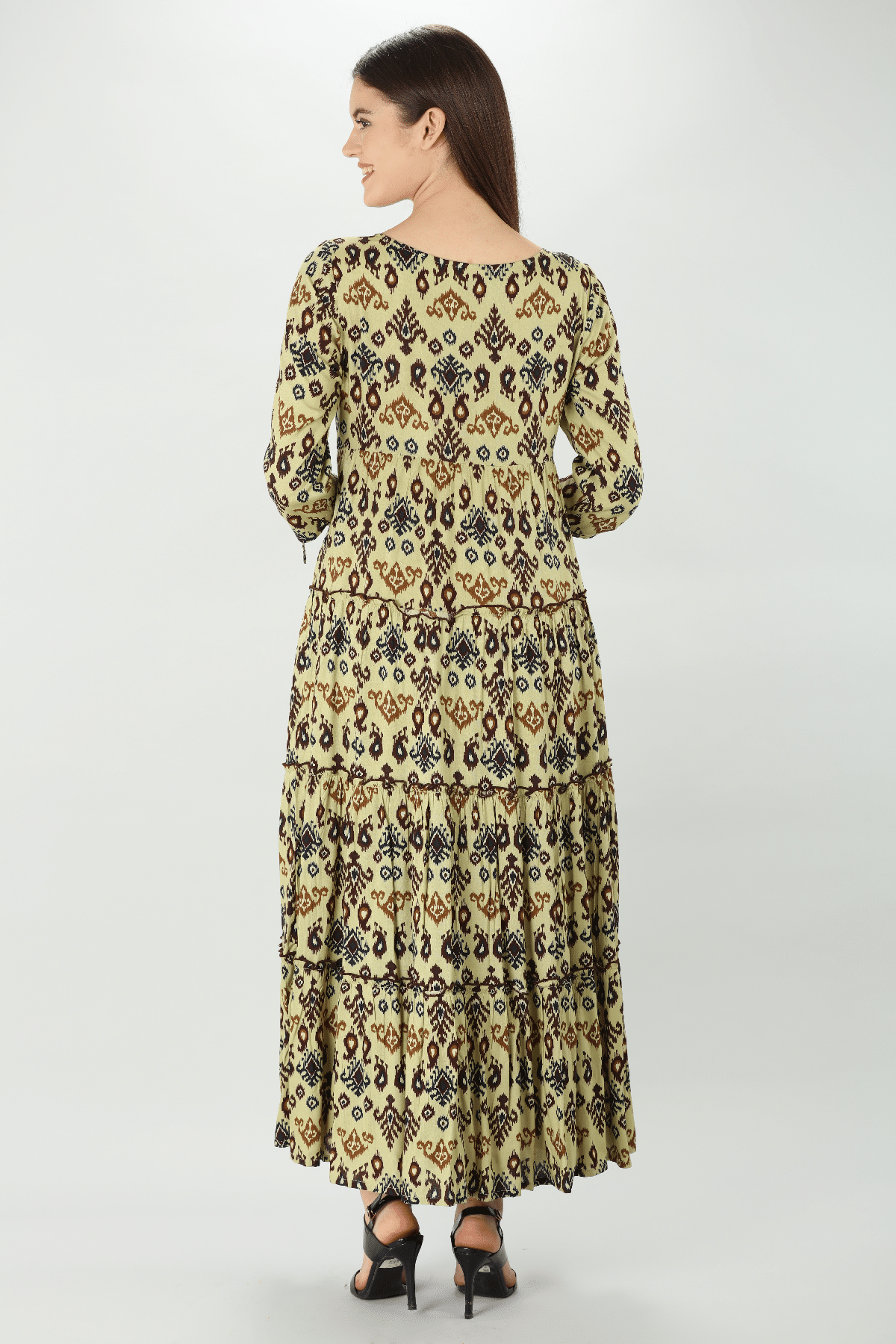 Olive Green Dress Maxi For Women
