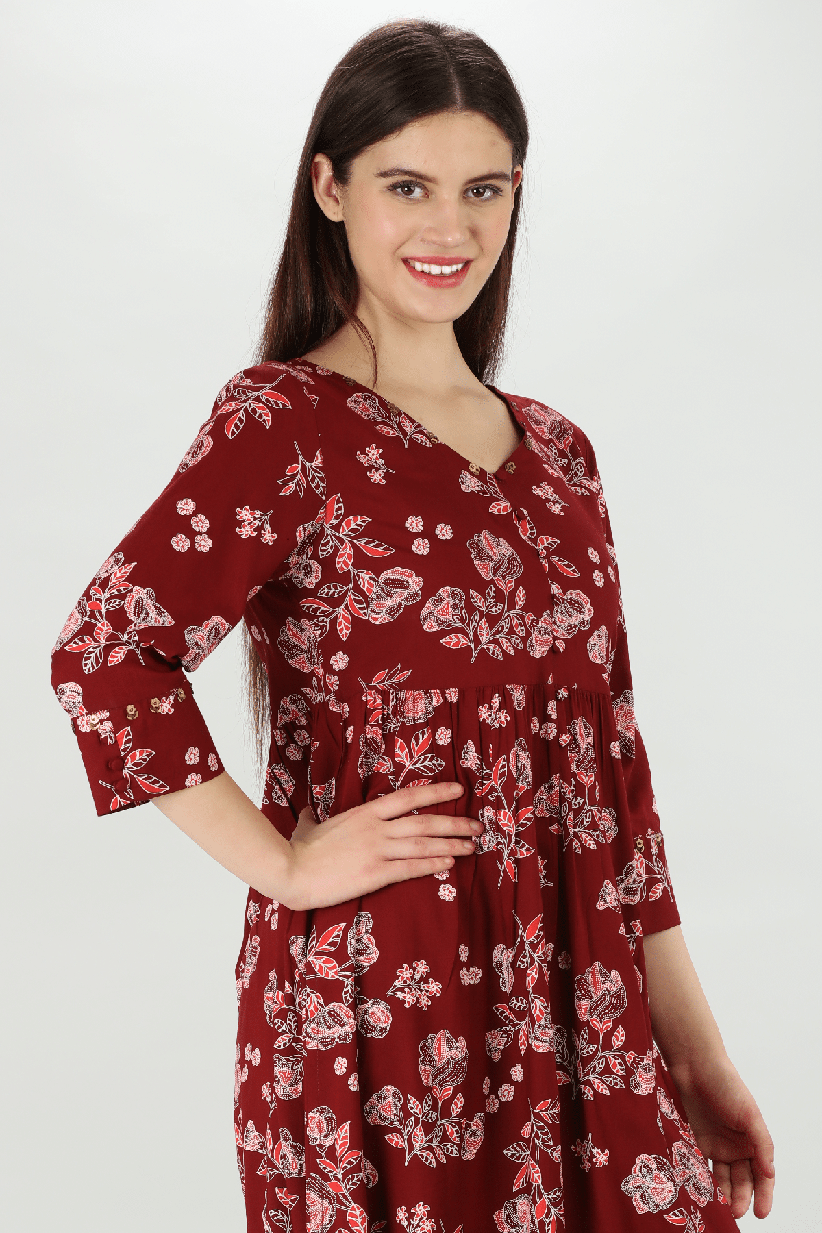 Maroon Colour Kurti For Women