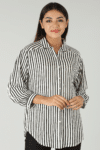 Black And White Shirt Striped For Women