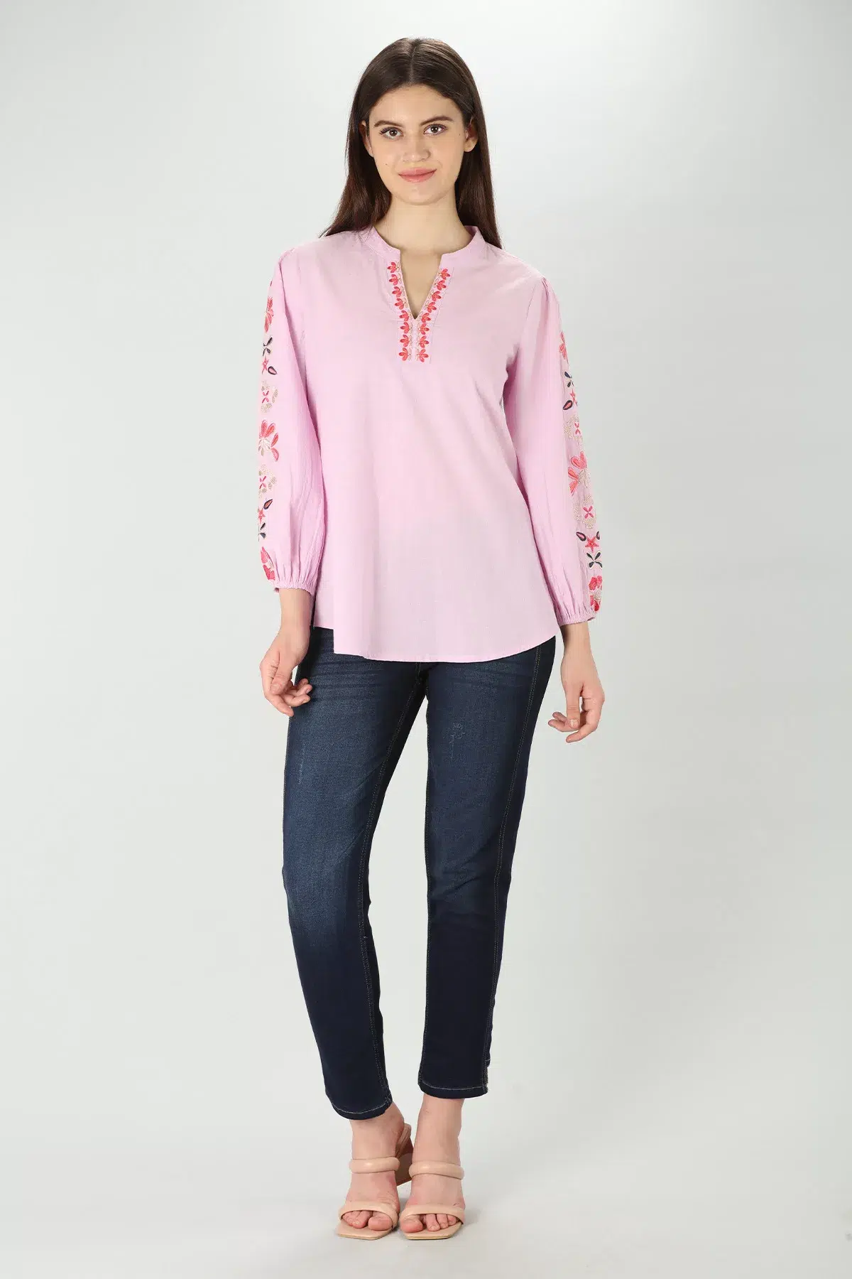 Lilac Embroidered Top - Image 2