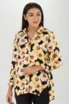 Yellow Printed Shirt For Women