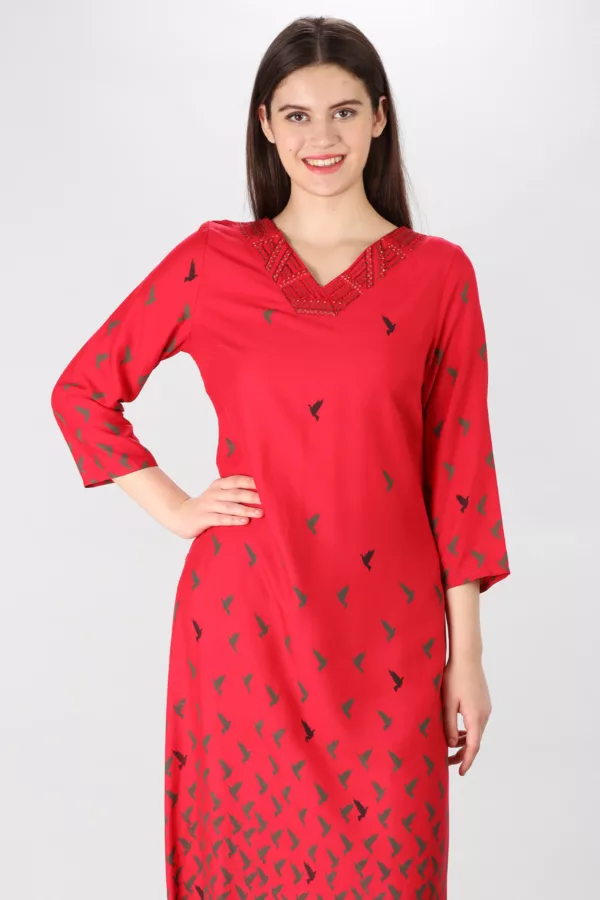 Red Kurti For Women