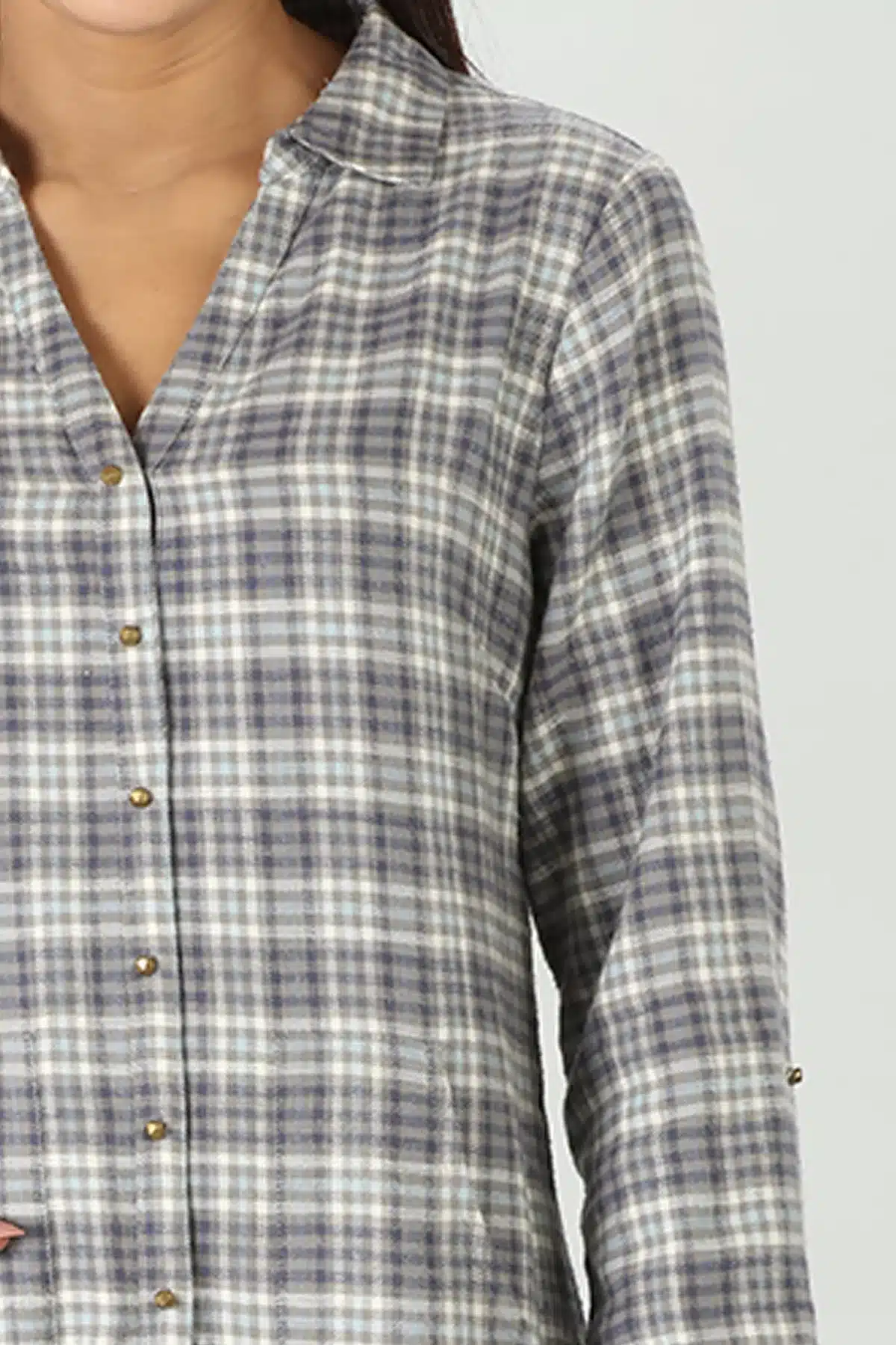 Grey Plaid Shirt - Image 5