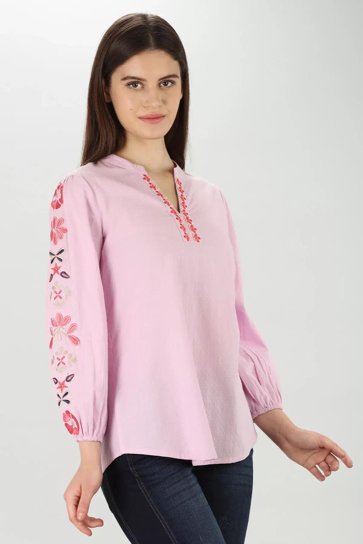 Lilac Embroidered Top - Image 3