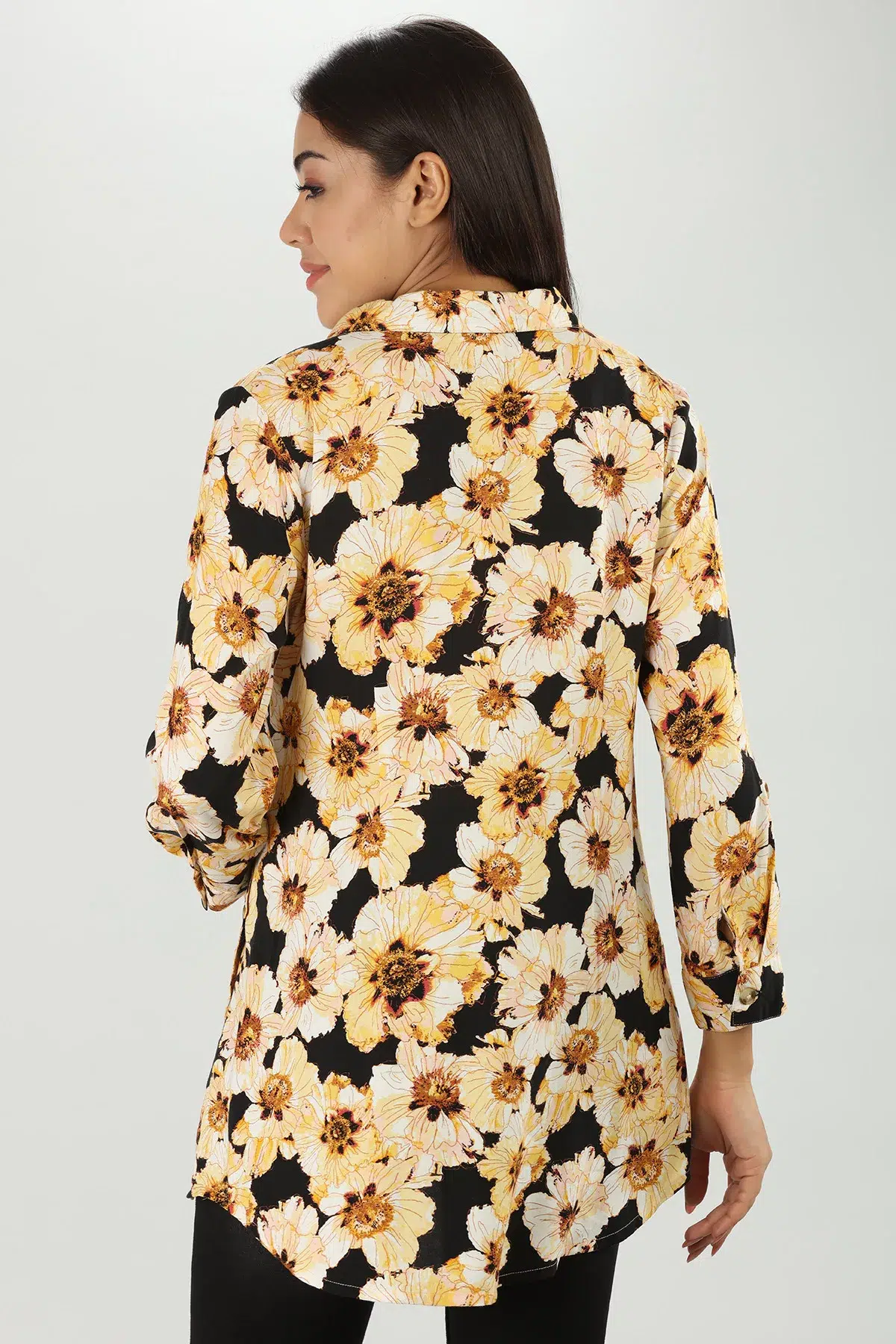 Yellow Printed Shirt For Women