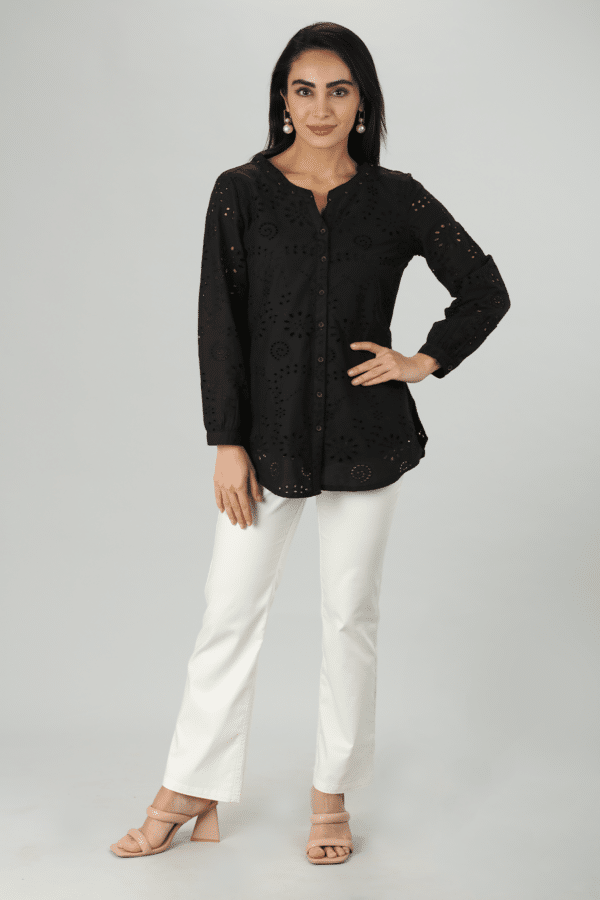 Black Embroidered Top Online