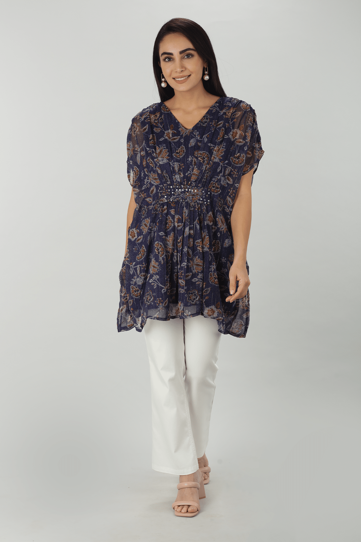 Floral Chiffon Kimono Top - Image 2
