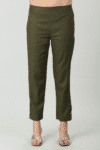 Charcoal Olive Palazzo Pants For Ladies