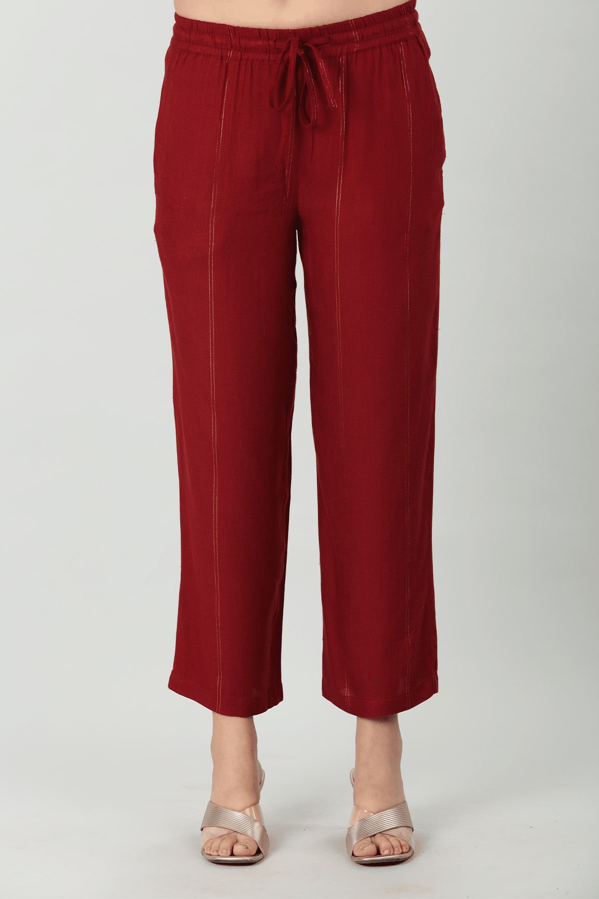Red Palazzo Pants For Women