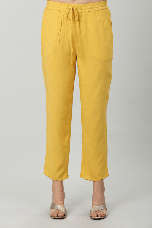 Mustard Colour Palazzo For Ladies