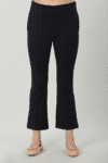 Charcoal Black Solid Pants For Ladies