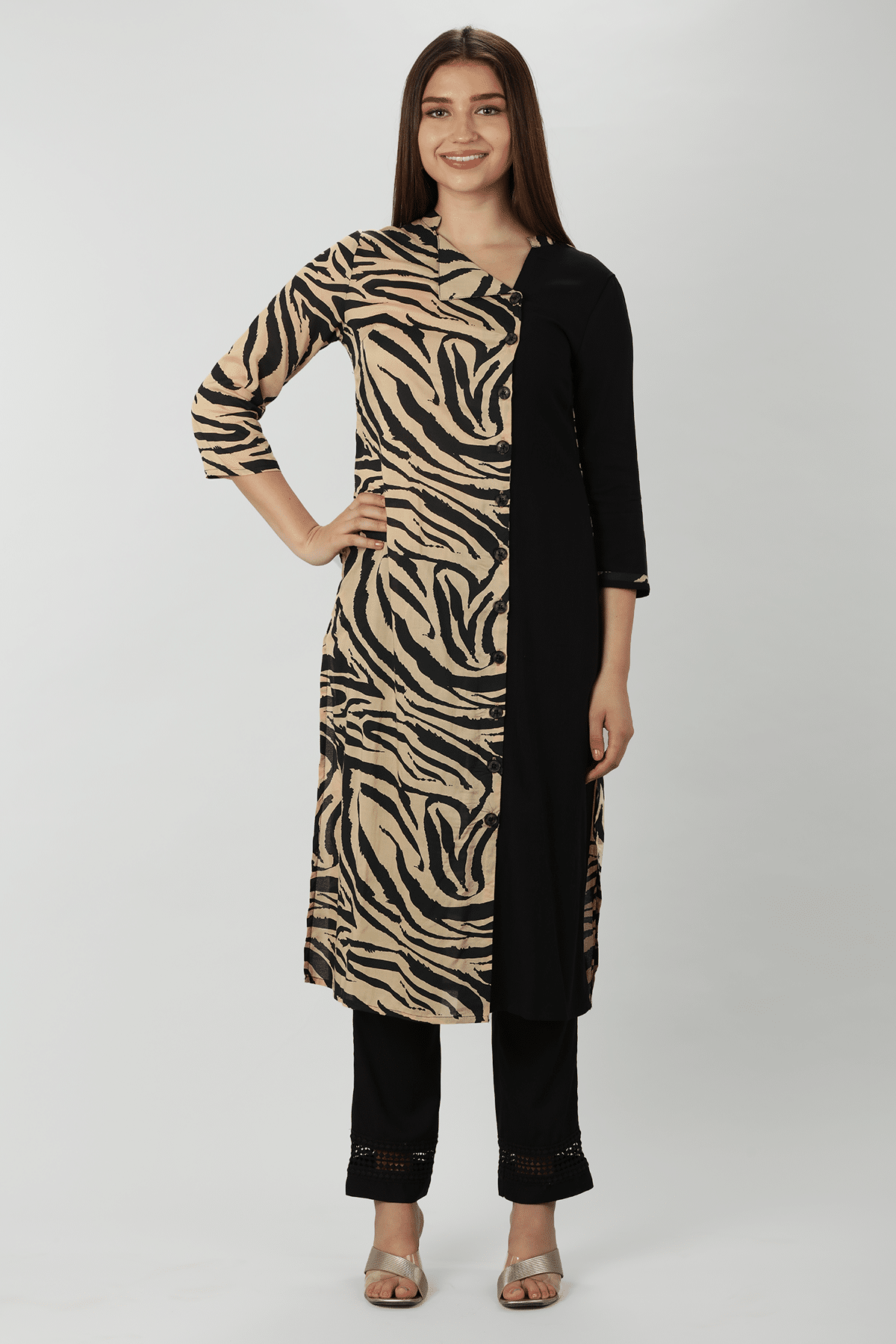 Beige Color Kurta For Women