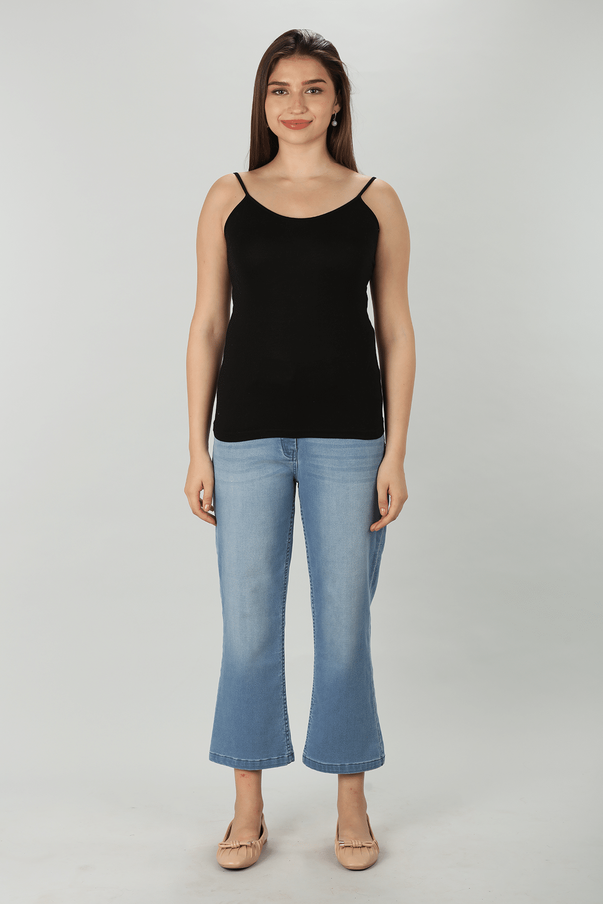 Black Solid Camisoles - Image 2