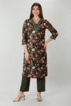 Dark Charcoal Kurta For Woman