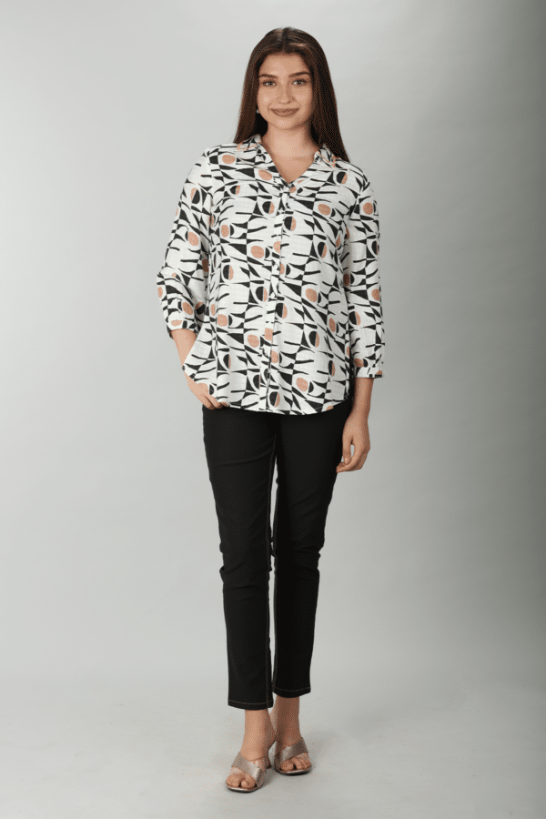 Dobby Grey Shirt For Women