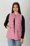 Pink Sleeveless Jacket Women