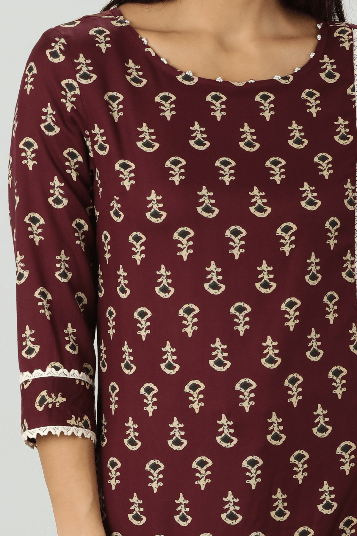 Printed Brown Kurtis For Women