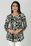 White Printed Floral Top Women