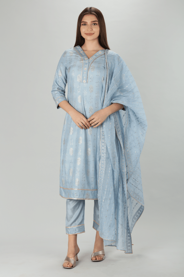 Blue Kurta For Ladies