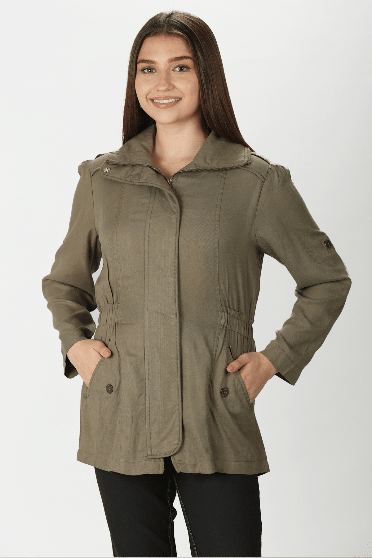 Olive Tencel Jacket