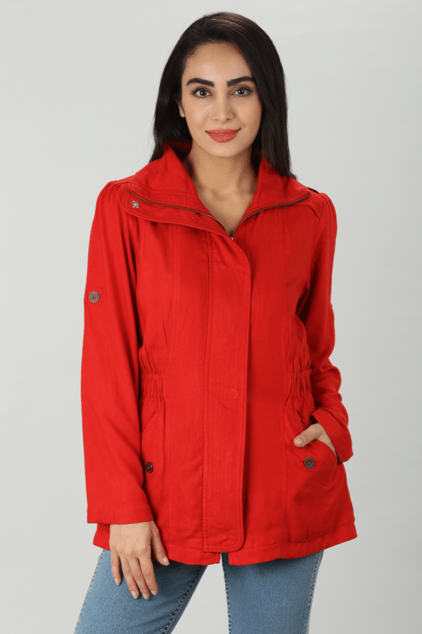 Red Female Winter Jacket