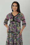 Purple Chiffon Dress For Women