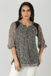 Printed Grey Top Ladies