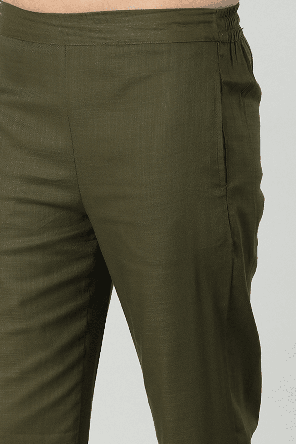 Charcoal Olive Palazzo Pants For Ladies