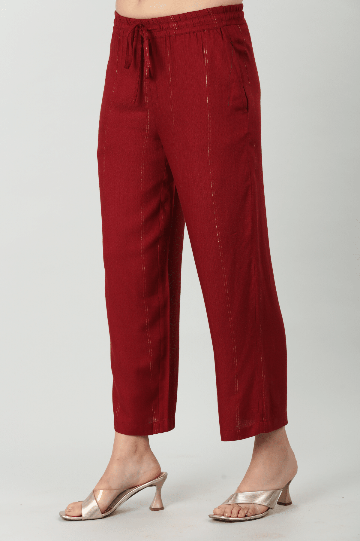 Red Palazzo Pants For Women
